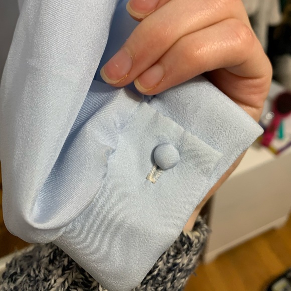 Vintage powder blue 80’s blouse - Picture 4 of 5